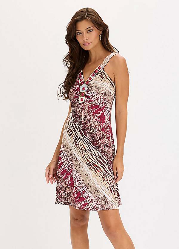 bonprix Beaded V-Neck Summer Dress | Freemans