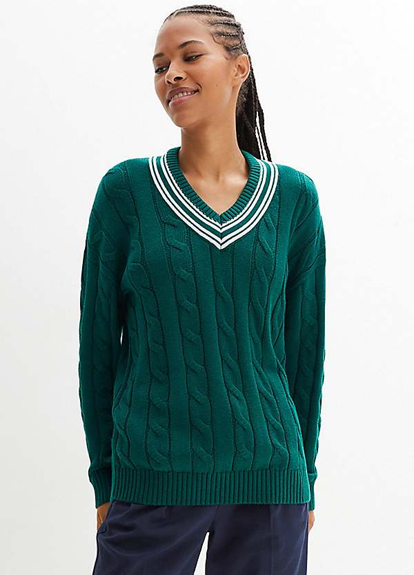 bonprix Cable knitted Cricket Jumper Freemans