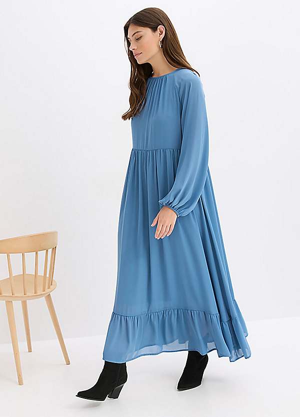 bonprix Chiffon Shell Maxi Dress Freemans