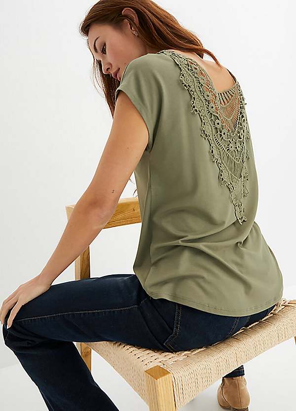 bonprix Crochet Back T-Shirt | Freemans