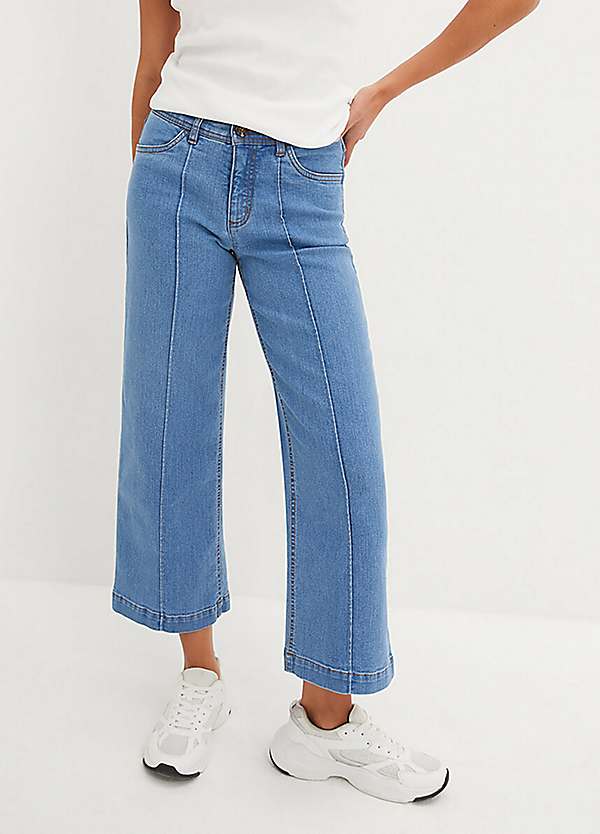 bonprix Cropped Denim Culottes
