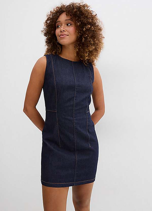 Sleeveless Denim Shift Dress With Pockets Bonprix Denim Shift Dress