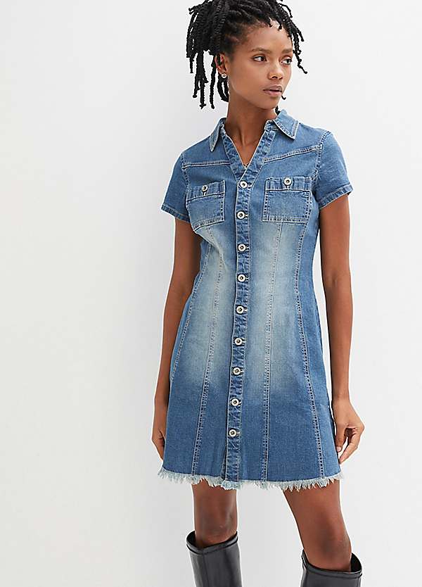 bonprix Denim Shirt Dress Freemans
