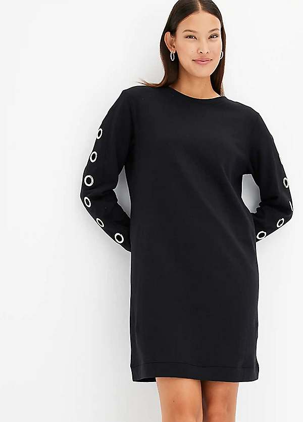 bonprix Eyelet Jumper Dress | Freemans bonprix Eyelet Jumper Dress | Freemans