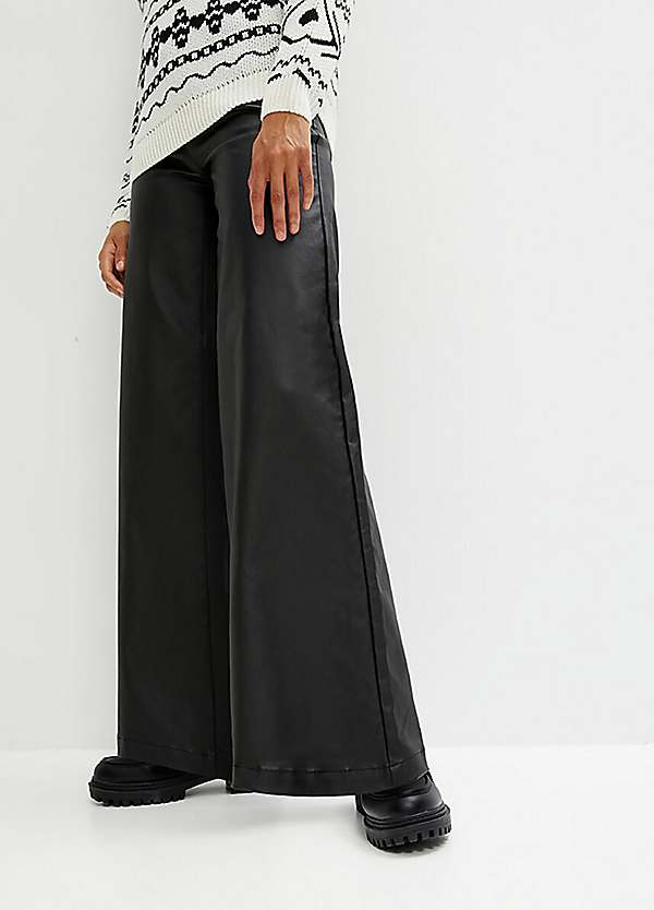 LASCANA Faux Leather High Rise Trousers