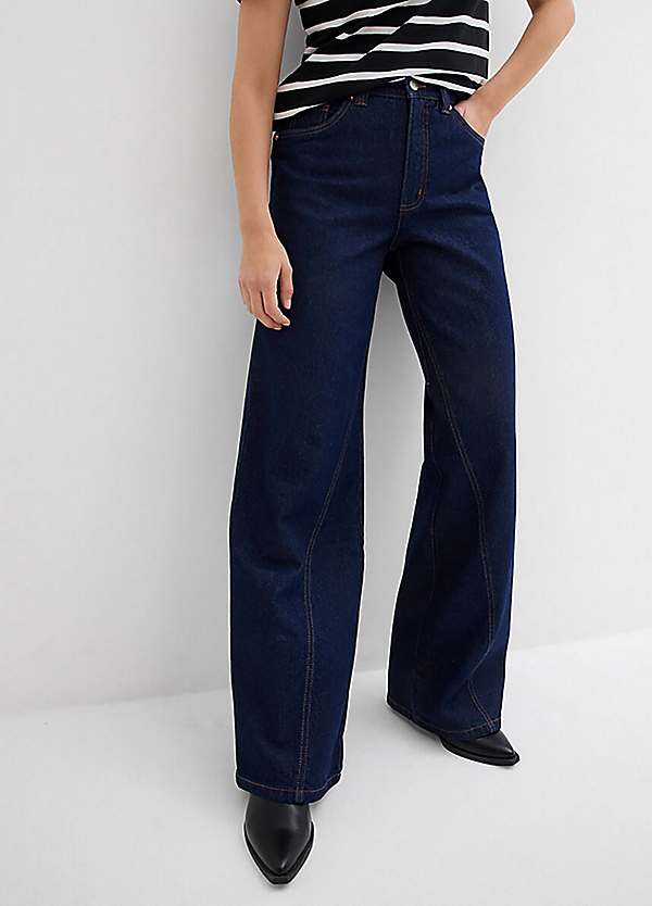 bonprix High Waist Wide Leg Jeans Freemans