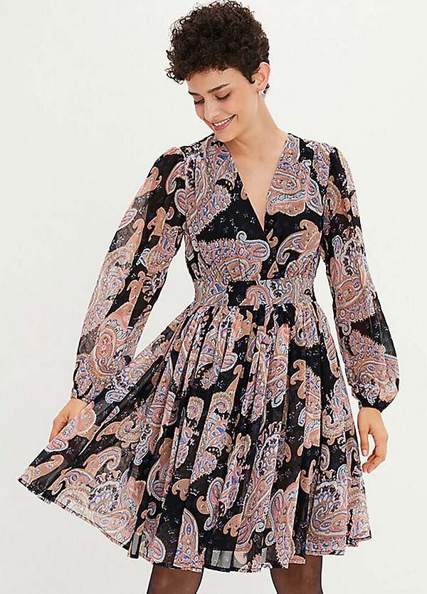 Vivance Paisley Print Dress