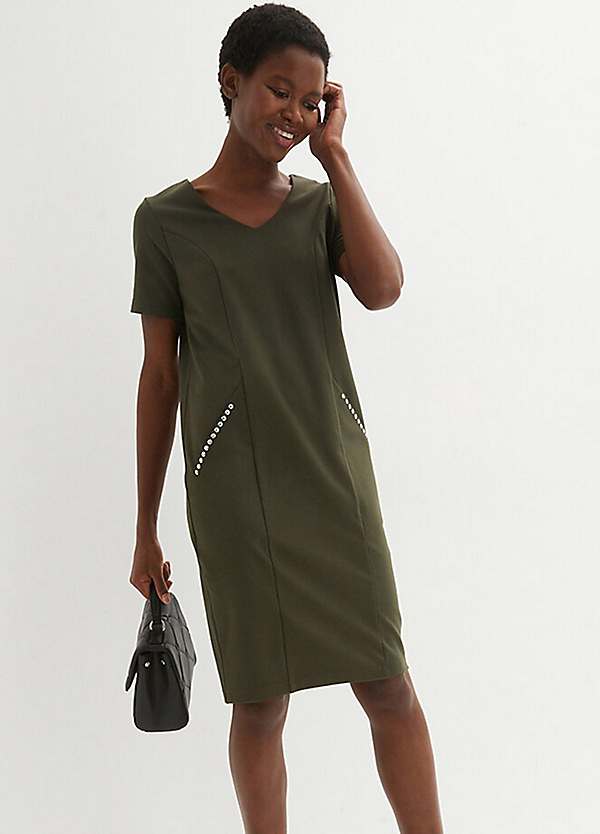 Short sleeve shift dress best sale with pockets