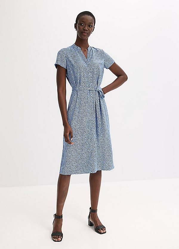 blue polka dot shirt dress Penelope Navy Blue Polka Dot Rockabilly Shirt Dress