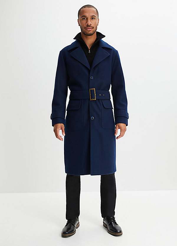 Mens faux clearance wool coat