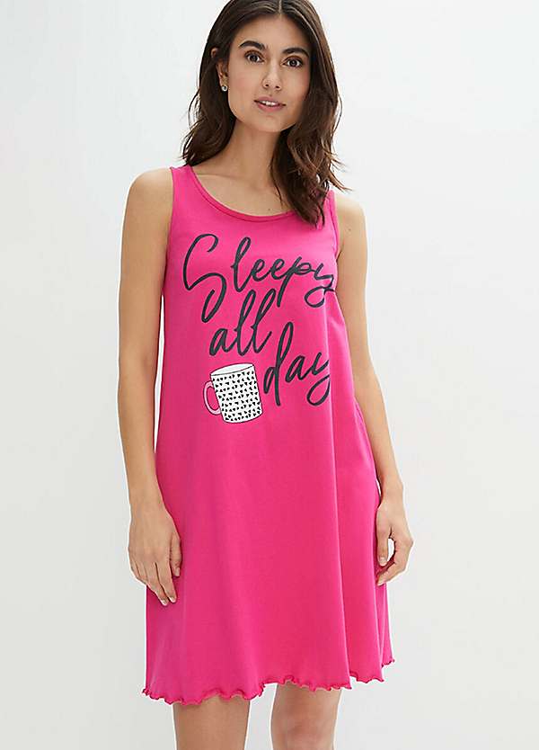 bonprix Printed Slogan Nightie, Freemans in 2023