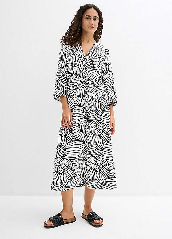 bonprix Printed Tunic Midi Dress