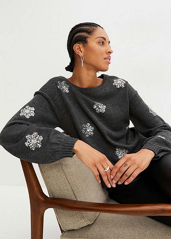 Sequin hot sale snowflake jumper