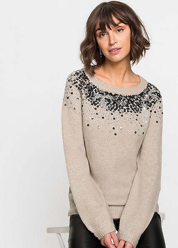 bonprix Sequin Sparkle Jumper