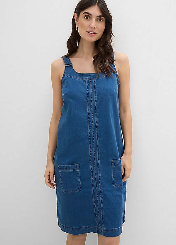 bonprix Short Denim Pinafore Dress