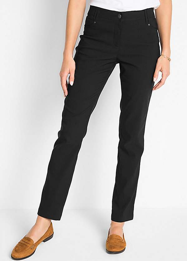 bonprix Slim Fit Bengaline Trousers