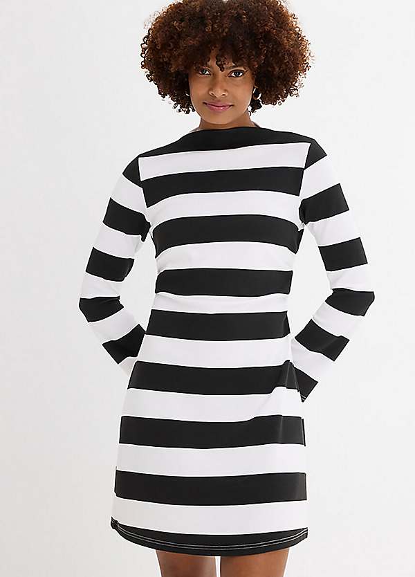 black & white jersey dress bonprix Striped FACat: Gifts 8+