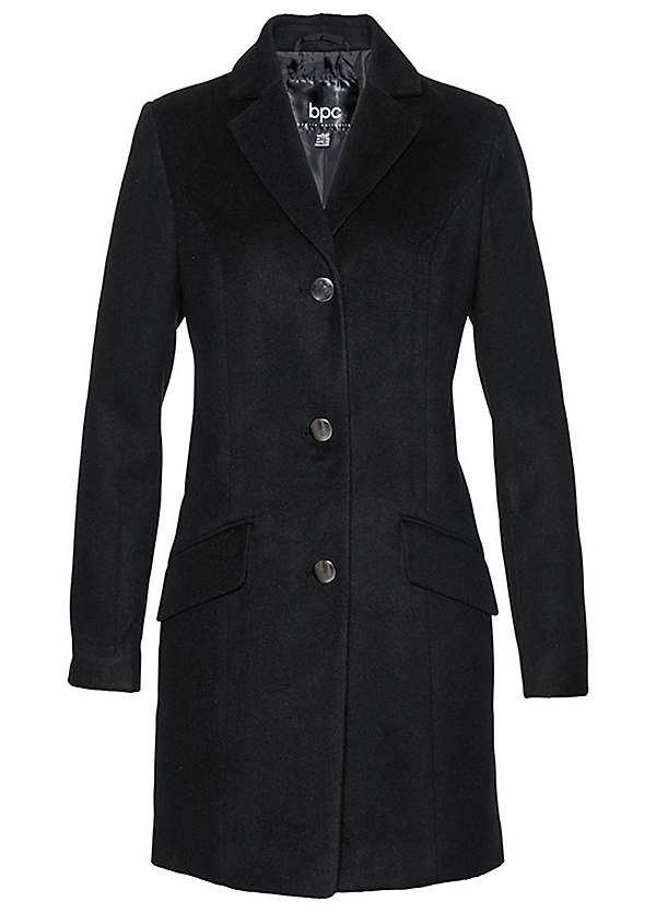 bonprix Tailored Button Up Coat