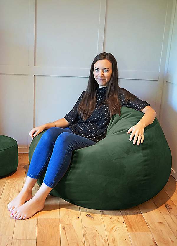 rucomfy Velvet Slouchbag Beanbag Freemans