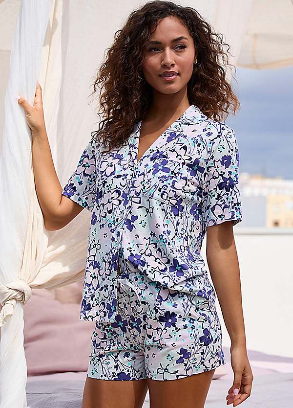 S.Oliver Jungen Pyjama Set – Bequemer Kurzarm-Pyjama Mit Hai-Muster