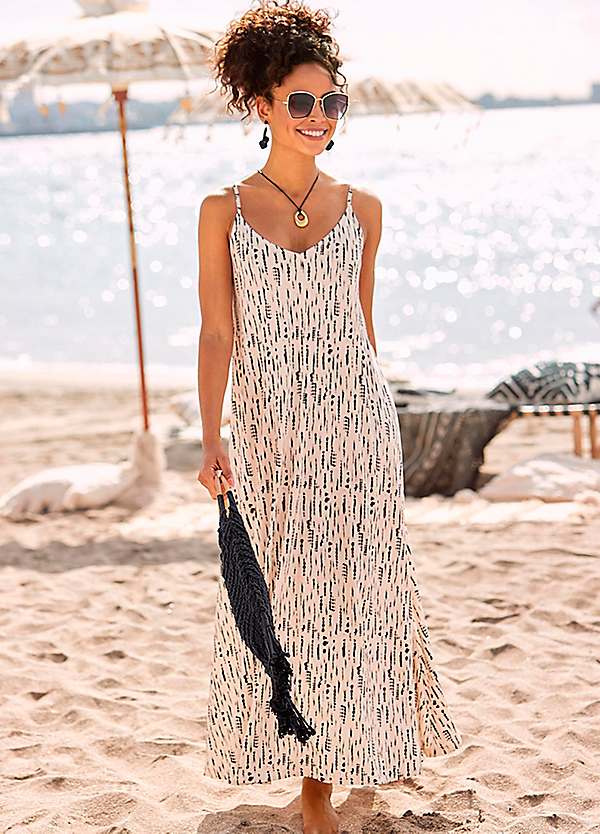 s.Oliver V-Neck Maxi Beach Dress | Freemans