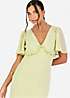 Anaya With Love Recycled Soft Sage V Neck Ruffle Maxi Dress main image 0