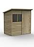 Forest Garden 4LIFE Pent Shed 6x4 - Single Door - 1 Window (Home ...