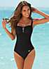 LASCANA RUCHED PRINTED SWIMSUIT - BUST 38 TO 40