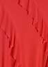Quiz Red Mesh Strappy Ruffle Maxi Dress | Freemans