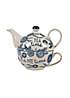 Théière Pour Une Personne - Design Blue Willow Floral - Sass & Belle - 13,5x17 Cm - Cadeau Idéal Pour Tea Time