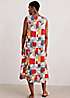 Seasalt Cornwall Multi Cresting Waves Sleeveless Linen Dress | Freemans