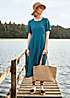 Seasalt Cornwall Teal Grass Wave Dress | Freemans