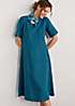 Seasalt Cornwall Teal Grass Wave Dress | Freemans