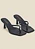 Sosandar Black Mid Heel Flip Flops Sandals | Freemans