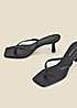 Sosandar Black Mid Heel Flip Flops Sandals | Freemans