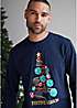 Threadbare Black Christmas Tree Graphic Long Pyjamas | Freemans