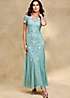 Meander Mint Gold Maxi Dress