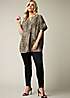 Yours Curve Brown Leopard Print Metal Trim Blouse | Freemans