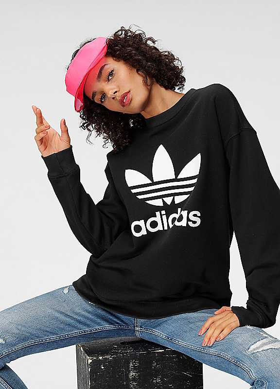 Swoop UK - adidas Originals Trefoil Crew Neck Sweatshirt - Black