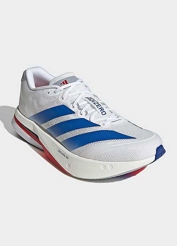Adidas Adizero Boston 13 - Men's White Mesh Running  Shoes -  Size 8.5 - Image 7