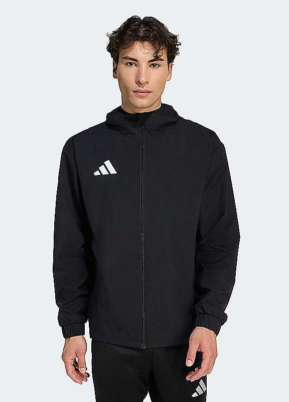 Adidas Entrada 26 Hooded All-Weather Jacket Black/White - Image 9