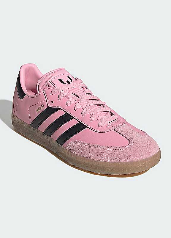 Adidas Women's Pink/Blk/Gum Messi Samba Trainers - 6 (39.3) - Image 4