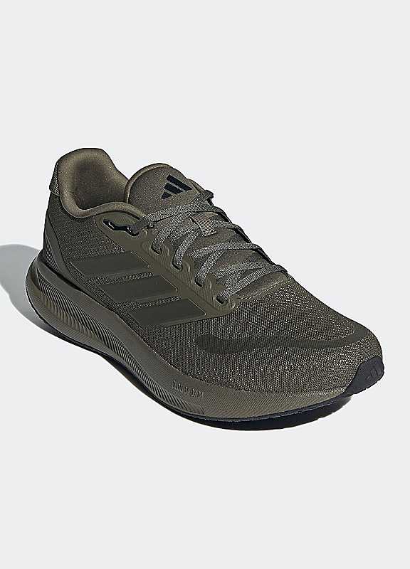 Adidas Men's Run Falcon 5 Trainers - Olive/Black - 8 (42) - Image 4