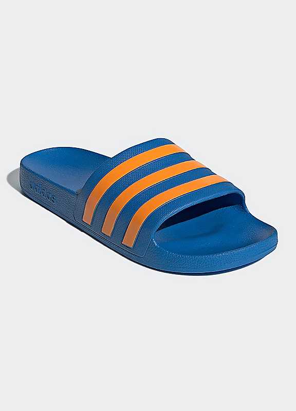 Adidas Performance Blue/Orange Adilette Aqua Bathing Sandals Size 13