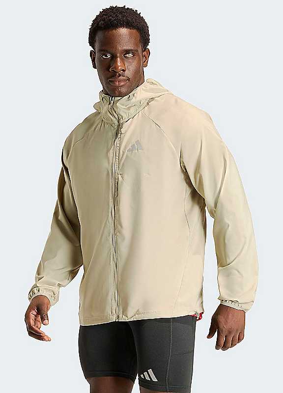 Adidas Performance Beige Transitional Functional Running Hooded Jacket - Image 4