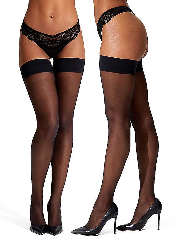 Ann Summers - Plain Top Hold Ups - Hold Up Stockings for Women - Silicone Hold Up Strips - Image 5