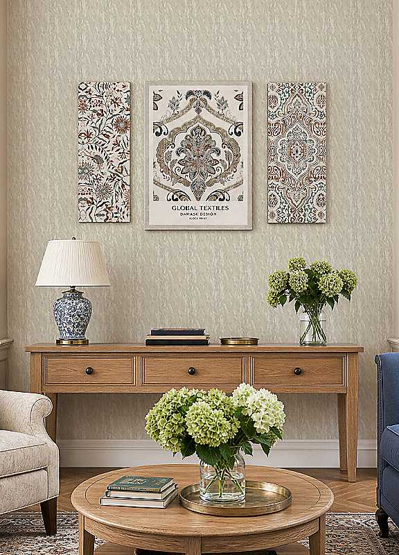 Arthouse 3-In-1 Damask Canvas Set - Image 3