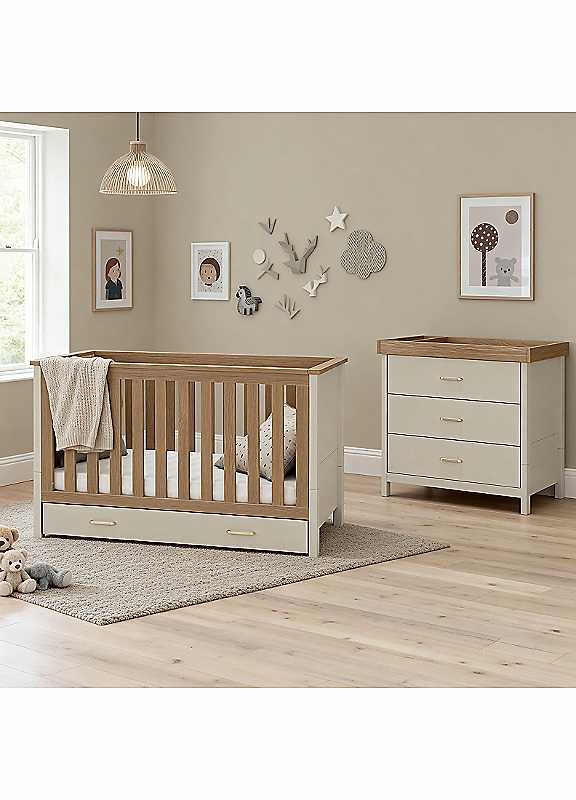 Babymore Mira 2 Piece Nursery Room Set - Cashmere Neutral - Image 6