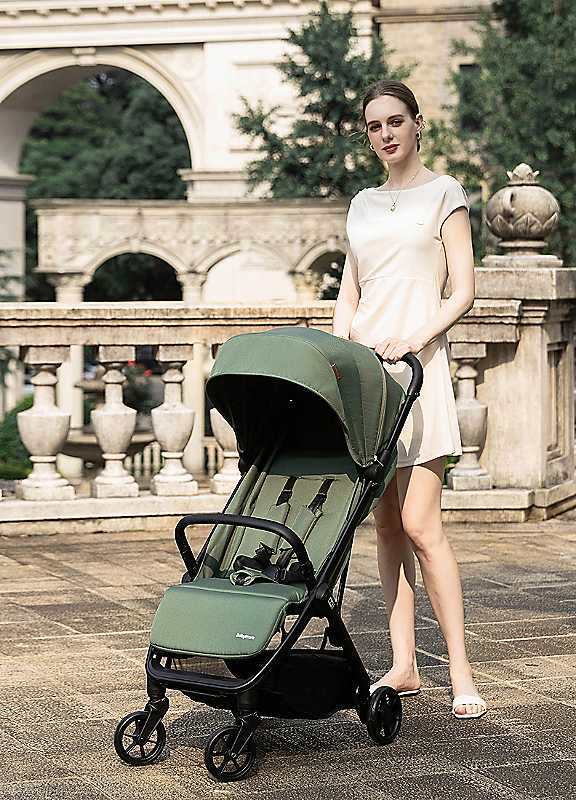 Babymore Yara Compact Stroller - Forest Green, Green - Image 4
