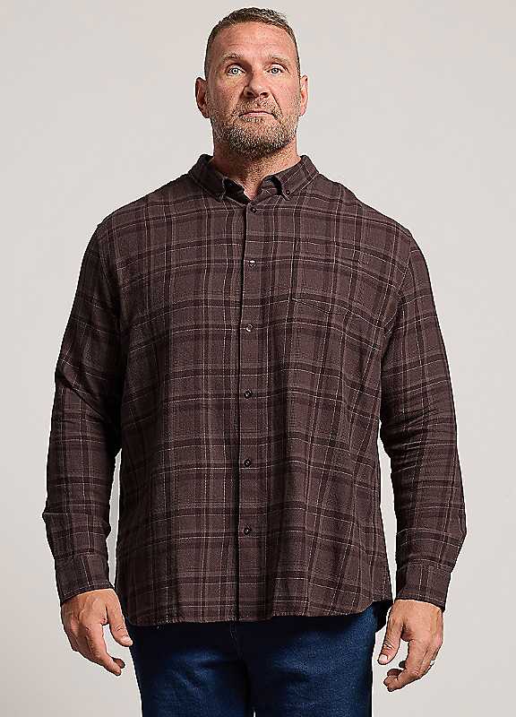 Badrhino Red Check Long Sleeve Shirt
